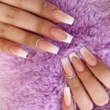 Wuyue New Custom Design Luxury Personality Long Coffin Oval Finger Nails Full Cover Artificial Art Press On Acrylic Nails Tips