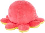 TeeTurtle | The Original Reversible Octopus Plushie | Patented Design | Light Pink and Light Blue | Show your mood without saying a word!