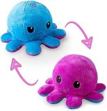 TeeTurtle | The Original Reversible Octopus Plushie | Patented Design | Light Pink and Light Blue | Show your mood without saying a word!