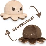 TeeTurtle | The Original Reversible Octopus Plushie | Patented Design | Light Pink and Light Blue | Show your mood without saying a word!