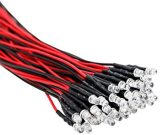EDGELEC 30pcs 12 Volt 5mm UV LED Lights Emitting Diodes Pre Wired 7.9 inch DC 12v Ultravoilet LED Light Clear Lens Small LED Lamps