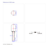 L504 low-angle 380 ~1750nm LED high-low power contrast 546nm parallel light diode