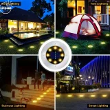 1pc Solar Outdoor Ground 8LEDs Lamp, Deck Lights Solar Powered For Landscape Walkway Lawn Steps Decks Pathway Yard Stairs Fences Garden Decorations