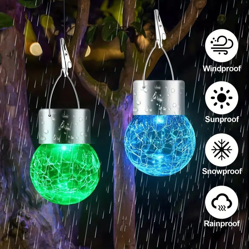 Brighten Your Garden with 12 Packs of Decorative Hanging Solar Lights - Waterproof, Multicolor & Warmwhite Options!