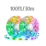 40m/130ft LED Lights For Bedroom (2 Rolls Of 65ft), Smart RGB Led Strip Lights With 44 Keys Remote Control And App Control Music Sync Lights, Color Changing Lights For Home Party, Halloween Christmas Decorative Light Strip