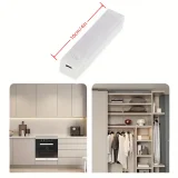 1pc Portable Doorway Sensor, Cabinet Wall Mounted Human Sensor USB Rechargeable Bar LED Magnetic Night Light, Rechargeable USB, Safe, Portable, Magnetic, Easy To Install, Suitable For Wardrobe, Cabinet, Wardrobe, Kitchen