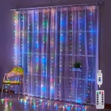 LED Waterproof Curtain Light, USB Powered 8 Modes 13 Keys Curtain Decoration Lights, Remote Control Bedroom Living Room Toilet Lights(3 Specifications Available)