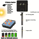 1 Pack Solar Rope String Light 39.4ft 100L 8 Modes Waterproof Outdoor LED Copper Wire Lights For Garden Decor Lamp Wedding Party Tree Xmas Halloween Holiday Decoration Lighting (Warm White/Multicolor)