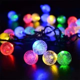 1pc Smart String Lights, 50 LED 32.8ft 10M RGB Warm White String Lights, IP65 Waterproof Light For Alexa App Control For Garden Yard Porch Wedding Party Decor, Christmas & Halloween Decorations