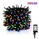 1 Pack Plug In High Brightness Lights, 300 LEDs String Lights, 104FT Christmas Lights, 8 Modes Waterproof Twinkle Lights Fairy String Lights, For Christmas Tree Holiday Bedroom Party Patio Yard Decoration (colorful) Contains Memory And Timing