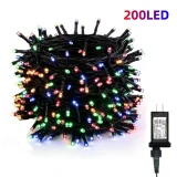1 Pack Plug In High Brightness Lights, 300 LEDs String Lights, 104FT Christmas Lights, 8 Modes Waterproof Twinkle Lights Fairy String Lights, For Christmas Tree Holiday Bedroom Party Patio Yard Decoration (colorful) Contains Memory And Timing
