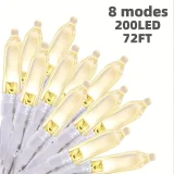 1 Pack Christmas String Lights, White Cord, Fairy Twinkle String Lights For Christmas, Eaves, Wedding, Garden, Outdoor, Indoor Decor