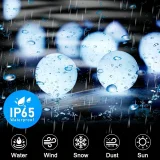 1pc Smart String Lights, 50 LED 32.8ft 10M RGB Warm White String Lights, IP65 Waterproof Light For Alexa App Control For Garden Yard Porch Wedding Party Decor, Christmas & Halloween Decorations