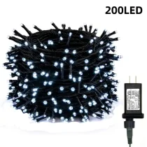 1 Pack Plug In High Brightness Lights, 300 LEDs String Lights, 104FT Christmas Lights, 8 Modes Waterproof Twinkle Lights, Fairy String Lights, For Christmas Tree Holiday Bedroom Party Patio Yard Decoration ( White) Contains Memory And Timing