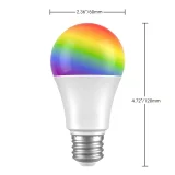 1pc Smart Light Bulb 9W, A19/A60 LED Light Bulb 800LM CRI>90, RGB Color Changing WiFi Light Bulb Compatible With Alexa & Google Assistant For Smart Home Lighting Decor