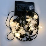 1 Pack Solar Globe Bulb String Lights, Outdoor String Lights, Automatic Charging During The Day And Automatic Discharge At Night, Length 299.21 Inch And 10 Bulbs