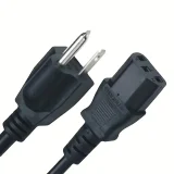 American Standard Power Cable Three-hole With Plug Rice Cooker Computer Host Connection Cable 59.06 Inch