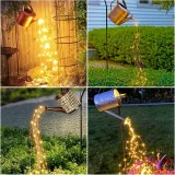 1pc 10 Strands 200 LED Solar Powered Twinkle Firefly Bunch Lights, Waterproof 8 Lighting Modes String Lights ,Decorative Vine Solar Lights For Outdoor Garden Christmas Tree, Christmas & Halloween Decorations