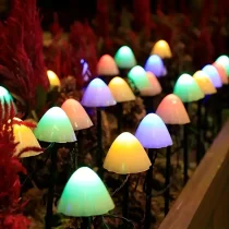 1pc 10LED Mushroom Solar Lights, Waterproof Garden Lights String, Solar String Lights For Outdoor Gardens, Backyards, Lawns, Parties, Halloween & Christmas Decorations