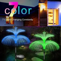 2/3pcs Solar Garden Lights, New Upgraded Solar Outdoor Lights, Waterproof 7 Color Variations Twin Jellyfish And Star Solar Flower Lights Garden Decorations, Yard Decorations, Outdoor Decorations, Women's Gifts