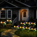 2pcs/4pcs, Multicolor Solar Garden Lights - Waterproof Outdoor Flowers Lights for Decorative Garden Stakes and Gifts for Mom
