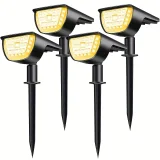 32LED Solar Landscape Spotlights, 3 Modes, Waterproof, Solar Landscape Spotlights, Outdoor Solar Wall Lights For Courtyards, Gardens, Driveways, Porches, Walkways, Swimming Pools, Terraces(1 Pack/2 Pack/4 Pack/6 Pack)