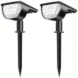 32LED Solar Landscape Spotlights, 3 Modes, Waterproof, Solar Landscape Spotlights, Outdoor Solar Wall Lights For Courtyards, Gardens, Driveways, Porches, Walkways, Swimming Pools, Terraces(1 Pack/2 Pack/4 Pack/6 Pack)