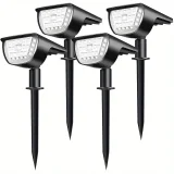 32LED Solar Landscape Spotlights, 3 Modes, Waterproof, Solar Landscape Spotlights, Outdoor Solar Wall Lights For Courtyards, Gardens, Driveways, Porches, Walkways, Swimming Pools, Terraces(1 Pack/2 Pack/4 Pack/6 Pack)