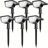 32LED Solar Landscape Spotlights, 3 Modes, Waterproof, Solar Landscape Spotlights, Outdoor Solar Wall Lights For Courtyards, Gardens, Driveways, Porches, Walkways, Swimming Pools, Terraces(1 Pack/2 Pack/4 Pack/6 Pack)