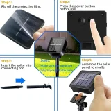 1pc Water Drops Solar String Light, 255.91inch/30LED Outdoor Waterproof Lighting Crystal String Lights With 8 Lighting Modes Solar Garden Lights, Outdoor Patio, Porch, Christmas Wedding Party Garden Wall Decoration (Colourful/Warm White/White)