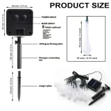 1pc Water Drops Solar String Light, 255.91inch/30LED Outdoor Waterproof Lighting Crystal String Lights With 8 Lighting Modes Solar Garden Lights, Outdoor Patio, Porch, Christmas Wedding Party Garden Wall Decoration (Colourful/Warm White/White)