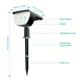 32LED Solar Landscape Spotlights, 3 Modes, Waterproof, Solar Landscape Spotlights, Outdoor Solar Wall Lights For Courtyards, Gardens, Driveways, Porches, Walkways, Swimming Pools, Terraces(1 Pack/2 Pack/4 Pack/6 Pack)