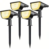 32LED Solar Landscape Spotlights, 3 Modes, Waterproof, Solar Landscape Spotlights, Outdoor Solar Wall Lights For Courtyards, Gardens, Driveways, Porches, Walkways, Swimming Pools, Terraces(1 Pack/2 Pack/4 Pack/6 Pack)