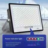 1 Pack One Drag Two High-power Solar Lights Outdoor, 100W*2, 205*2 LED Spot Light Nano Large Lamp Beads, Anti-glare Tempered Glass Lampshade, Dual-use Lamp, Suitable For Courtyards, Roadsides, Basketball Courts, Swimming Pools, Etc