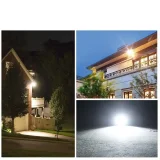 1 Pack One Drag Two High-power Solar Lights Outdoor, 100W*2, 205*2 LED Spot Light Nano Large Lamp Beads, Anti-glare Tempered Glass Lampshade, Dual-use Lamp, Suitable For Courtyards, Roadsides, Basketball Courts, Swimming Pools, Etc
