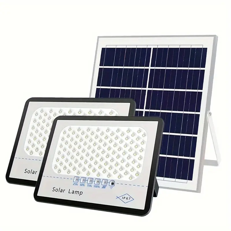 1 Pack One-to-two High-power Outdoor Garden Light, 200W*2, 308*2 Large LED Nano Lamp Beads, Irradiation Area Of ​​about 200 Square Meters, One Light For Dual Purposes, Suitable For Courtyards, Roadsides, Basketball Courts, Swimming Pools,