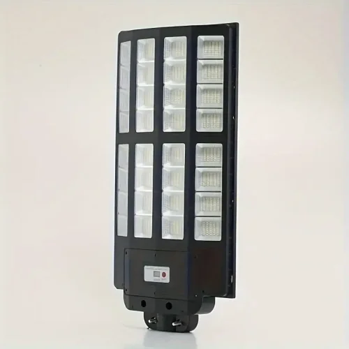 1pc Integrated Solar Street Light, Super High-power Cayenne Model, Black And Illuminated From All Sides, Light Control + Human Body Induction + Remote Control + Charging Display Function, Suitable For Home Courtyards, Gardens, Outdoors, And Roadside.