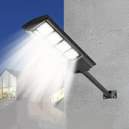 1pc 300W Integrated Human Body Sensing And Intelligent Light-controlled Solar Light, Suitable For Courtyards, Farms, Roads, And Front Doors, Free Shrink Rod + Remote Control + Wall Installation Package