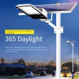 1pc 300W Solar Street Light, Outdoor Parking Lot Light, Dusk-to-dawn Motion Sensor Flood Light, IP67 Waterproof, LED Human Body Induction Light, Illuminating Area Of 120 Square Meters With Remote Control Suitable For Streets, Courtyards, Fences