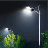 1pc 300W Solar Street Light, Outdoor Parking Lot Light, Dusk-to-dawn Motion Sensor Flood Light, IP67 Waterproof, LED Human Body Induction Light, Illuminating Area Of 120 Square Meters With Remote Control Suitable For Streets, Courtyards, Fences