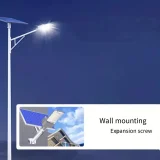 1pc Curved Lens 320° Luminous Solar Lamp, Battery Capacity: 25AH/3.2V, Light Control + Time And Space + Remote Control, Suitable For Courtyards, Roads, Front Doors, Playgrounds, Free Light Pole + Remote Control + Wall Mounting Parts Package