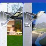 1pc New Solar Street Lights, Outdoor Waterproof High-power LED Village Road Lights, 600 High-brightness LED Lamp Beads, Fully Automatic Light Control Induction, Suitable For Outside Doors, Sports Fields, Courtyards, Swimming Pools, Roads