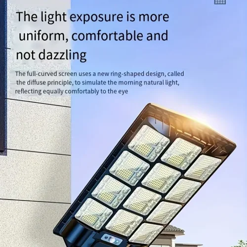 1pc High-power Integrated Solar Lamp, Human Body Induction + Light Control + Remote Control, High-brightness LED Large Lamp Beads, Irradiation Area Up To 300 Square Meters,Suitable For Courtyards, Parks, Roads, Farms, Free Bracket, Wall Parts Package