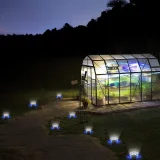 4pcs Solar Ground Disk Lights, 12LED Disk Lights, LED Solar Lights Outdoor Garden Lights, Solar Powered Waterproof Lights, Landscape Lights, For Garden Lawn Pathway Walkway Deck Yard