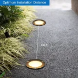 4/12 Pack 5W Well Lights, 12-24V LED In-Ground Low Voltage Landscape Lights With Connectors, IP67 Waterproof Landscape Lighting, 3000K Pavers Lights Warm White For Yard, Garden, Patio( Power Adapter Not Included)