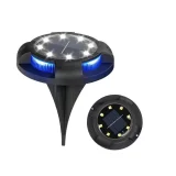 4pcs Solar Ground Disk Lights, 12LED Disk Lights, LED Solar Lights Outdoor Garden Lights, Solar Powered Waterproof Lights, Landscape Lights, For Garden Lawn Pathway Walkway Deck Yard