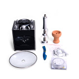 Arabian shisha bar with light four tube acrylic square water bong color light Shisha