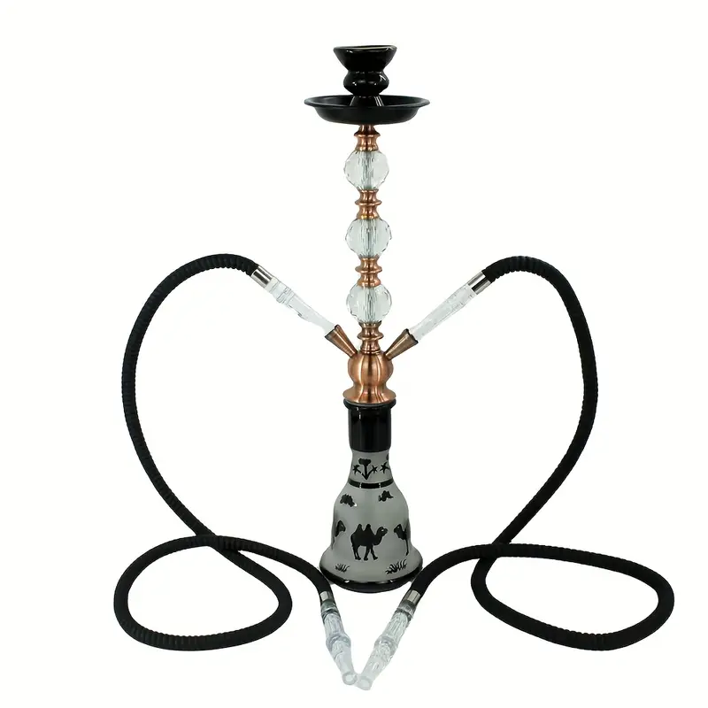 1pc, Exquisite Arabic Smoking Product, Double Hose Smoking Product, Can Be Used By Two People At The Same Time, Suitable For Bar Party, Household Gadget, Valentine's Day Gift, New Year's Gift