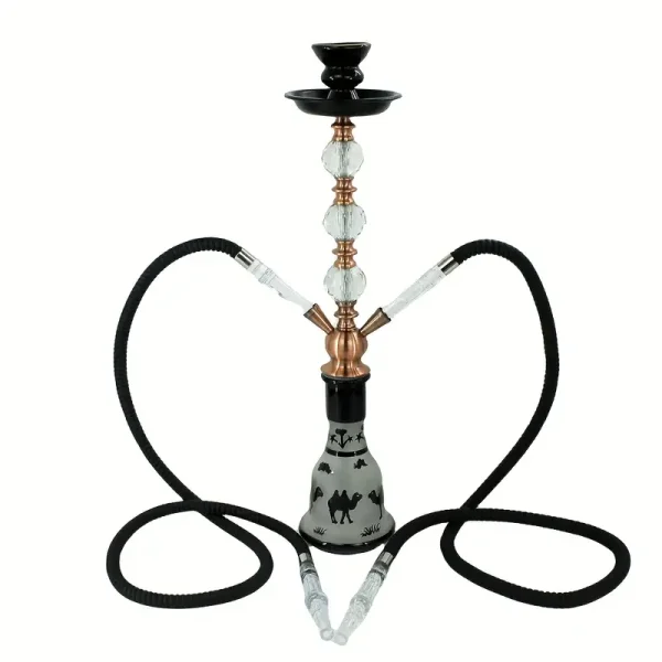 1pc, Exquisite Arabic Smoking Product, Double Hose Smoking Product, Can Be Used By Two People At The Same Time, Suitable For Bar Party, Household Gadget, Valentine's Day Gift, New Year's Gift