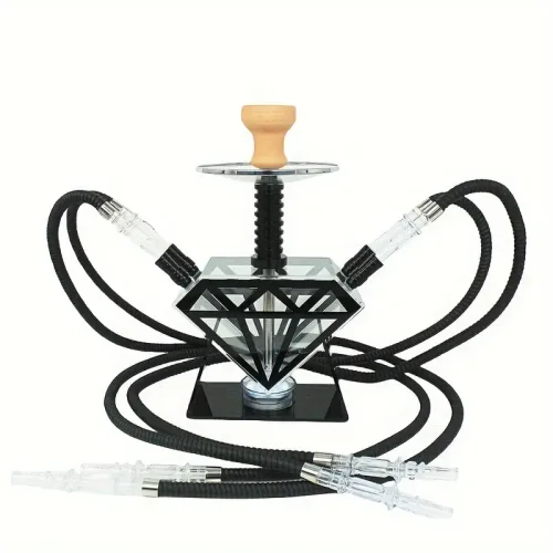 1set Diamond-shaped Arabic Smoking Product, 4 Hose Smoking Product, Can Be Used By Four People At The Same Time, Suitable For Bar Party, Household Gadget, Valentine's Day Gift, New Year's Gift